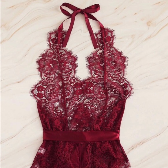 Floral lace bodysuit